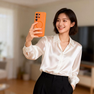 Tech-Protect Magmat MagSafe Ümbris for Samsung Galaxy S26 - oranž Matt