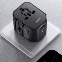 USAMS Adapter siec 2xUSB+1xUSB-C T59 20W 4w1 US/AU/EU/UK must CC179TC01 (US-CC179) Universal Reisilaadija