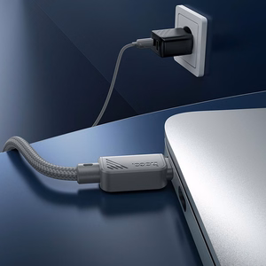 Кабель USB C to USB C Hoco 3A 60W 1 m X113 серый