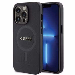 Guess GUHMP14LPSAHMCK ümbris jaoks iPhone 14 Pro - must Saffiano MagSafe