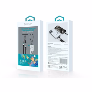 Devia кабель-шнурок 2in1 PD USB-C - Lightning 1,2 м 27W фиолетовый