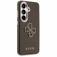 Guess ümbris Grained Big 4G Metal Logo Samsung Galaxy S26 pruun
