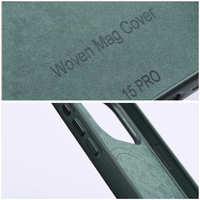 WOVEN MAG COVER Ümbris compatible with MagSafe jaoks IPHONE 14 Pro Max roheline