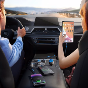 Joyroom JR-CCD03 3.4A Car Laadija with Display 3x USB-A - must