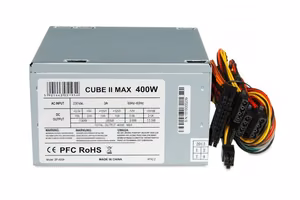 iBox CUBE II toiteplokk 400 W 20+4 pin ATX ATX hõbedane