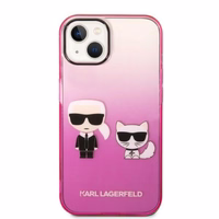 Karl Lagerfeld Gradient Ikonik Karl&Choupette Ümbris jaoks iPhone 14 Plus - roosa