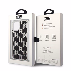 Karl Lagerfeld KLHCP14MLMNMK iPhone 14 Plus 6.7" жёсткий чехол чёрный/чёрный Liquid Glitter Monogram