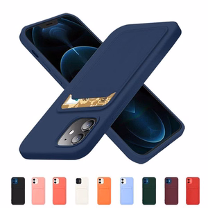 Kaardikott Silikoonist rahakott kaardipesaga dokumendid iPhone 12 Pro jaoks punane