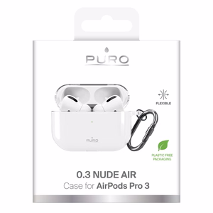 Puro 0.3 Nude ümbris AirPods Pro 3 jaoks - läbipaistev