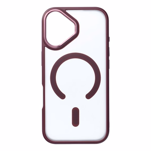 MATTE MAG COVER Ümbris compatible with MagSafe jaoks IPHONE 17 plum punane