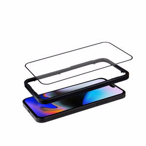 Crong Anti-Bacterial 3D Armor Glass 9H kogu pinnaga liimuv karastatud ekraanikaitseklaas seadmele iPhone 16 Pro Max koos paigaldusraamiga