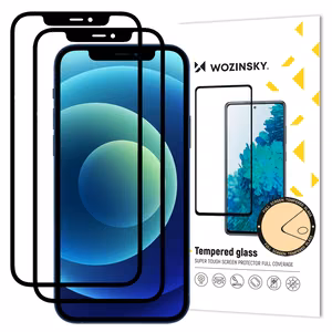 Wozinsky 2x karastatud klaasist täielik liim Super Tough ekraani kaitsja täis kaetud raamiga Case sõbralik iPhone 12 Pro / iPhone 12 mustale