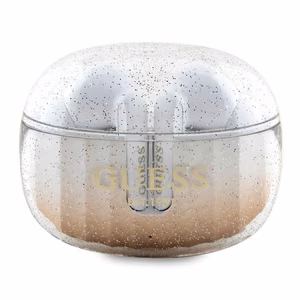 Guess Glitter Gradient TWS Bluetooth headphones with docking station - kuldne