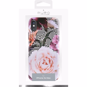 Puro Glam Geo Flowers Pink Peonies ümbris seadmele iPhone XS Max