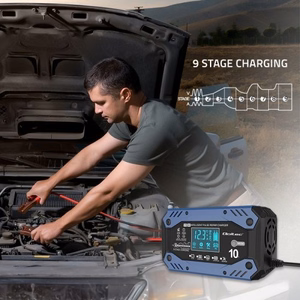 Qoltec 52482 sõiduki akulaadija 12/24 V must, sinine
