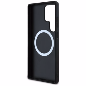 BMW Leather Oversized Stripes MagSafe ümbris jaoks Samsung Galaxy S25 Ultra - must