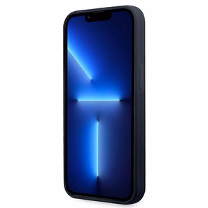 Силиконовый фирменный чехол BMW для iPhone 13 Pro Max 6,7" - темно-синий