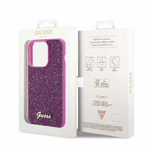 GUESS ümbris jaoks IPHONE 14 Pro GUHCP14LPMSDGSF (Disco Script Metal) fuschia