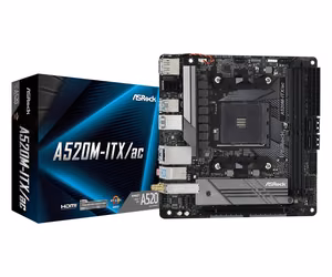 Asrock A520M-ITX/ac emaplaat Socket AM4 micro ATX