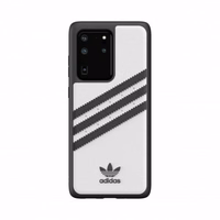 Adidas OR Moudled Ümbris PU jaoks Samsung Galaxy S20 Ultra - valge and must