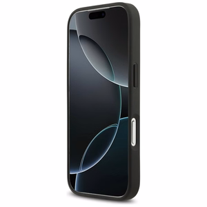 Guess Rhinestone Triangle Logo чехол для iPhone 17 Pro - черный