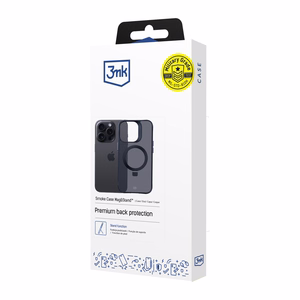 3mk Smoke Ümbris Mag&Stand jaoks Apple iPhone 16 pro max - must