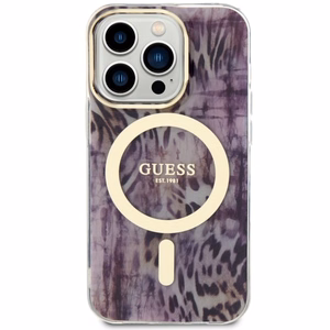 Guess GUHMP14LHLEOPWP iPhone 14 Pro 6.1" roosa/roosa hardcase Leopard MagSafe