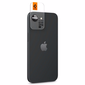 Spigen Optik Pro Glas.tR "EZ Fit" Camera Protector 2-Pack for iPhone 16E Black
