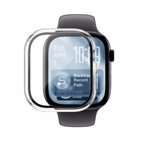 AmazingThing Radix Klaas Ekraanikaitse koos Ümbris jaoks Apple Kell Seeria 11 46mm - läbipaistev