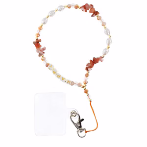 HAPPY Phone lanyard, Phone pendant / cord length 44cm (22cm in the loop) / on hand - oranž