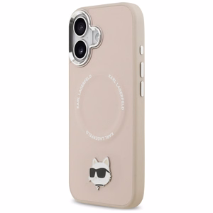 Karl Lagerfeld Choupette Pin MagSafe Ümbris jaoks iPhone 17 - Roosa