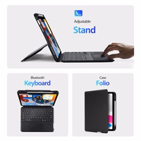 DUX DUCIS ümbris DK foldable with Wireless Keyboard jaoks iPad 10 (2022) must