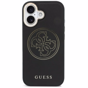 Guess Perforated 4G MagSafe чехол для iPhone 17 чёрный