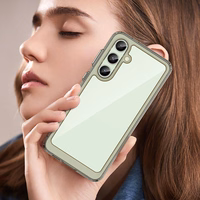 Outer Space Ümbris with Gel Frame jaoks Samsung Galaxy S24 FE - Clear must