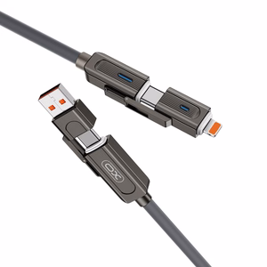 XO kaabel NB275 4w1 USB-C - Lightning + USB - USB-C 60W 1,0m szary