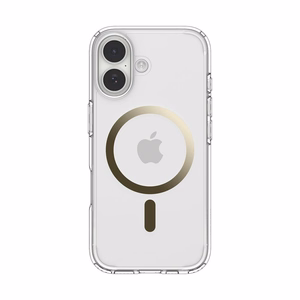 Spigen Ultra Hybrid Mag Чехол совместимый с MagSafe для iPhone 17 прозрачный золотой