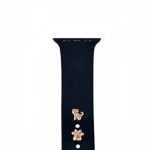 Pin Charms set for watch straps cat  rose gold