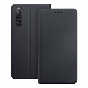 3mk Wallet Ümbris jaoks Sony Xperia 10 V - must
