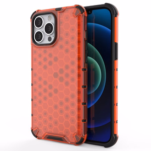 Honeycomb Case броневой чехол с TPU бампером для iPhone 13 Pro Max красный