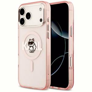 KARL LAGERFELD ümbris jaoks IPHONE 17 Pro Max compatible with MagSafe KLHMP17XHGCHGKBP (IML Choupette Sketch Logo) roosa
