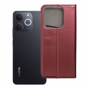 SMART MAGNETO Book Ümbris jaoks REALME NOTE 70 burgundy