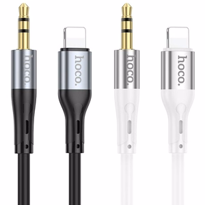 AUX kaabel Jack 3,5 mm Lightning Hoco 1 m UPA22 must