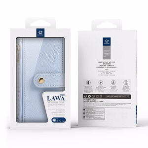 Dux Ducis Lawa Leather Ümbris jaoks iPhone 15 Pro - Sinine