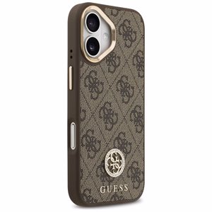 GUESS ümbris jaoks IPHONE 17 compatible with MagSafe GUHMP17SP4G4DCSW (PU W/ Strass Logo & Big Strap Metal Buttons) brown