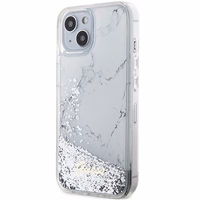 GUESS ümbris jaoks IPHONE 13 / 14 / 15 GUHCP14SLCSGSGH (Liquid Glitter Marble) valge