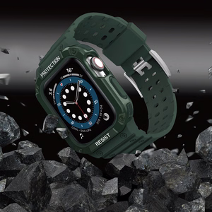 Protect Strap Band for Apple Watch 42/44/45mm Armored Case rihm - roheline