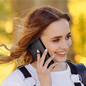 Silikoonist ümbris sõrmusega Xiaomi Redmi Note 15 5G must