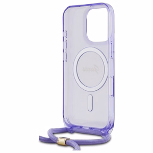 Guess Crossbody Cord Script MagSafe Ümbris jaoks iPhone 16 Pro Max - lilla