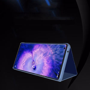 Clear View ümbris kate Oppo Find X5 Pro kate klapiga must