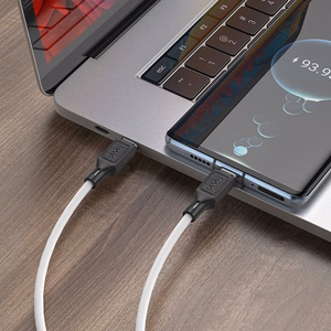 Kaabel USB C to USB C Hoco 3A 60W 1 m X90 valge
